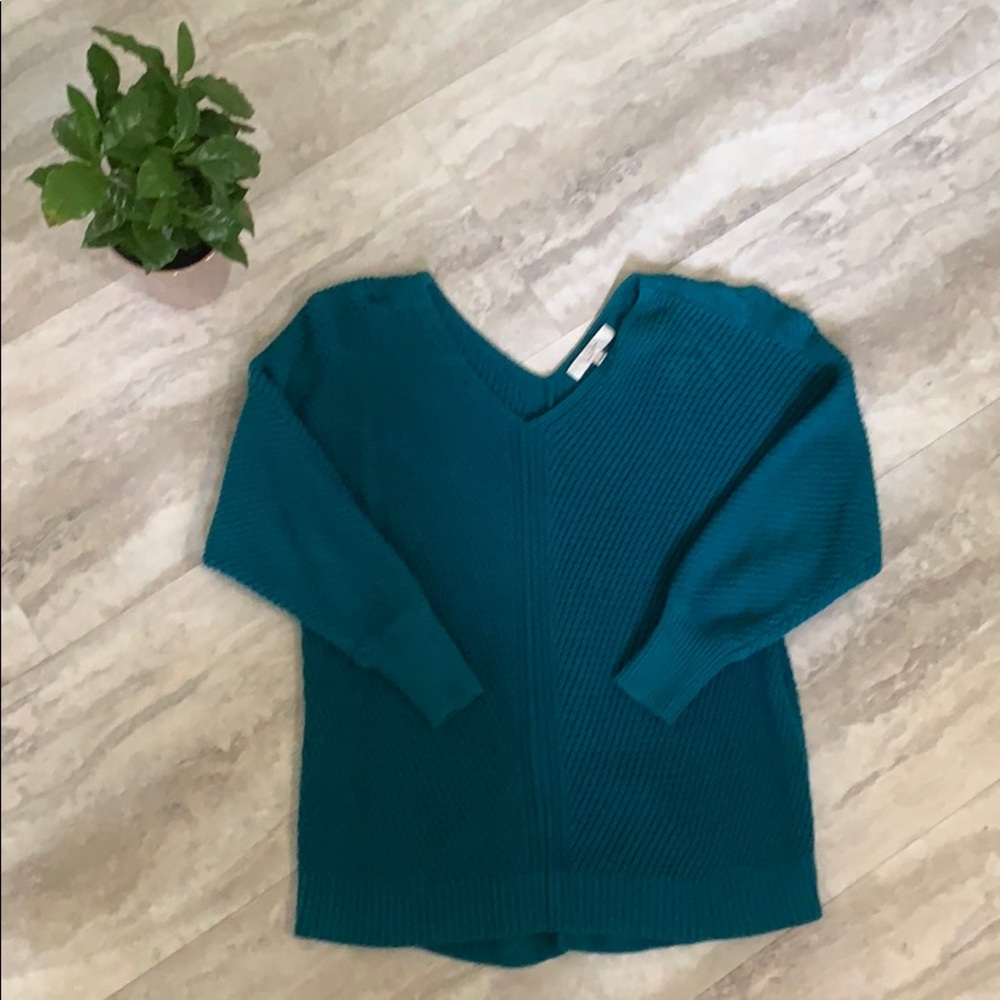 LOFT Knit Turquoise Sweater